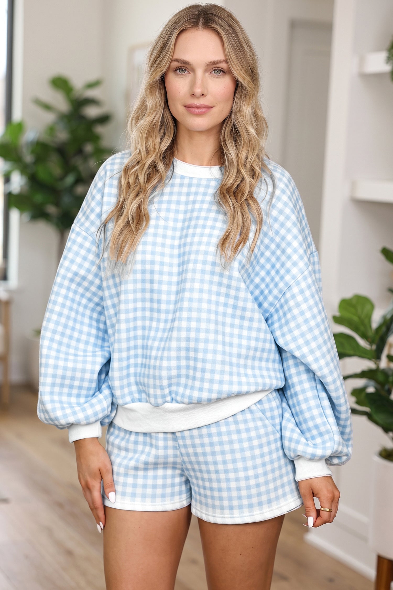 The Emery Gingham Lounge Set