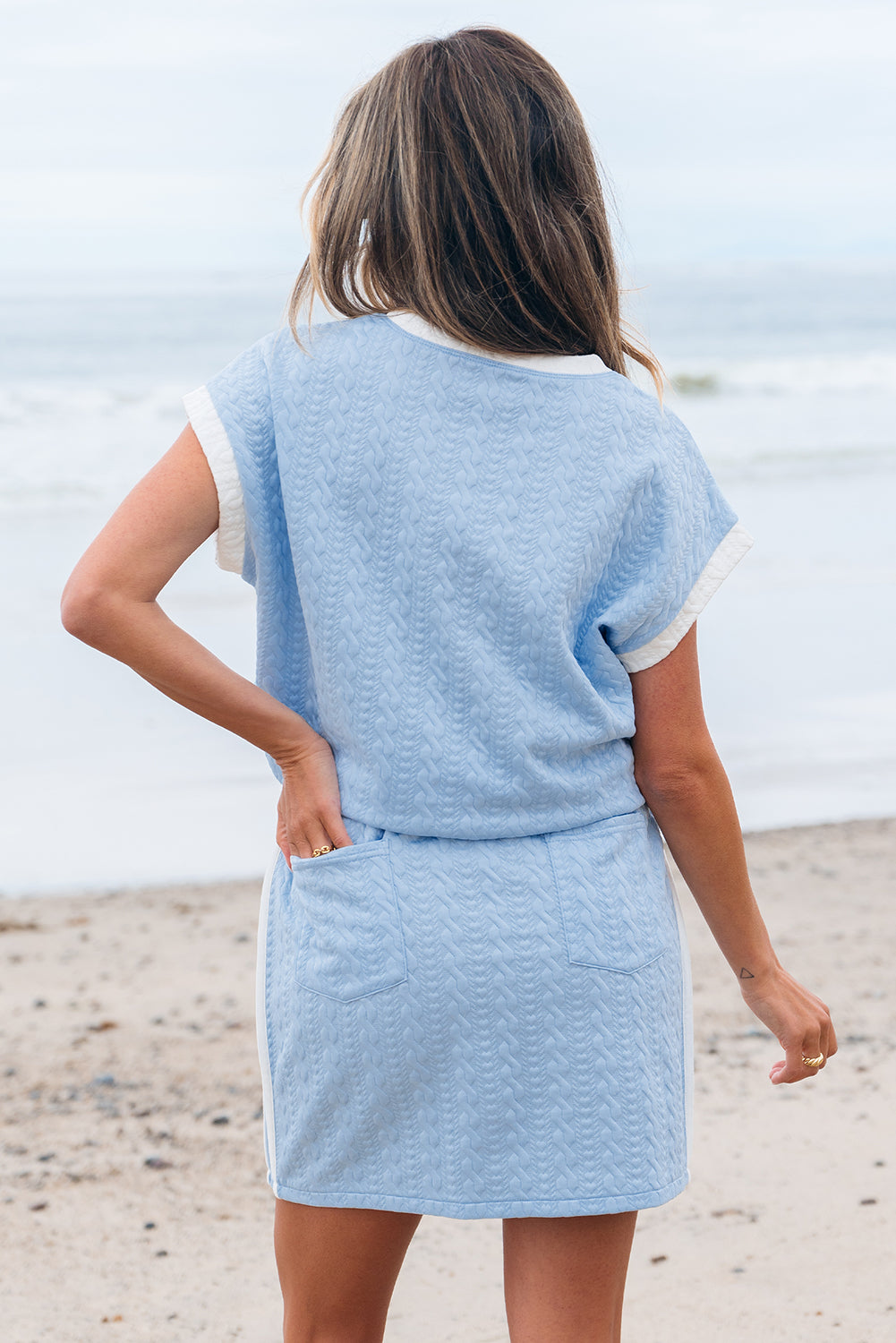 The Ava Rose Textured Skirt Set