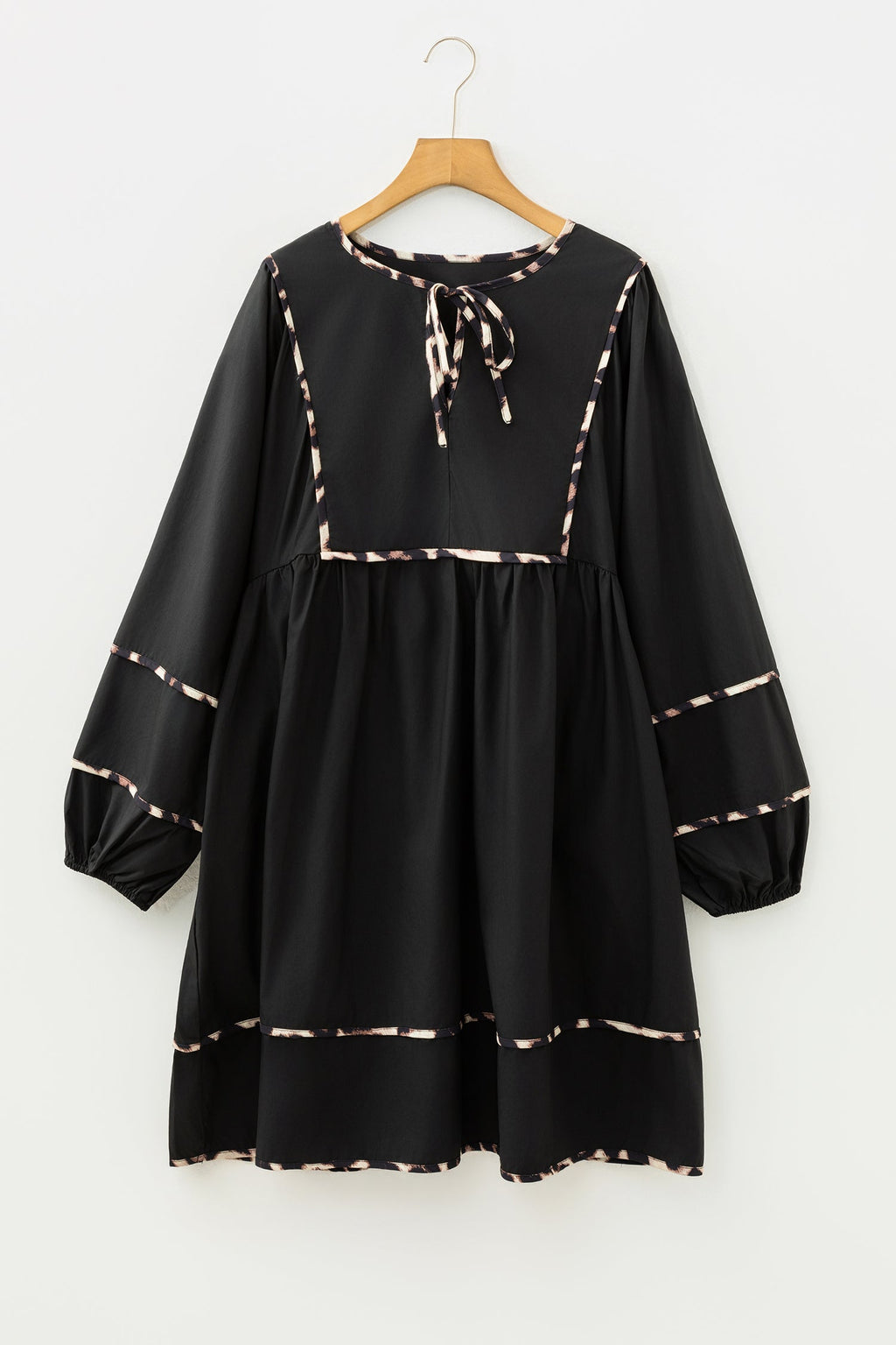The Sloane Leopard Tie-Neck  Dress