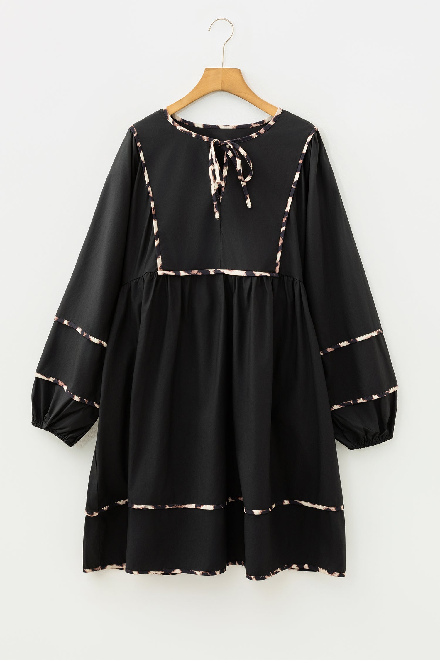 The Sloane Leopard Tie-Neck  Dress