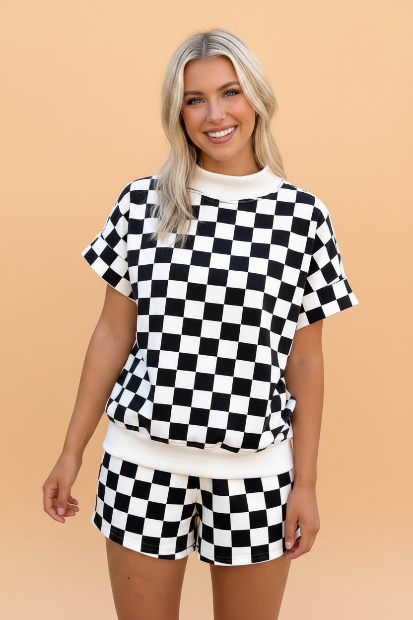 The Hattie Checker Short Set
