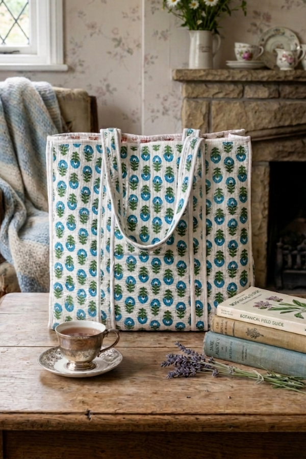 The Aster Floral Patterned Tote Bag