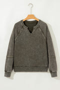 The Gemma Lace Patchwork Mineral Wash Sweatshirt