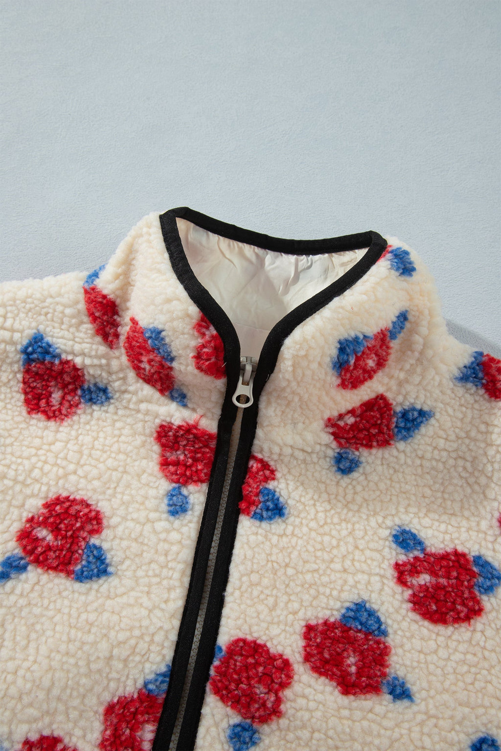 The Lucy Mae Floral Fleece Zip Up Coat