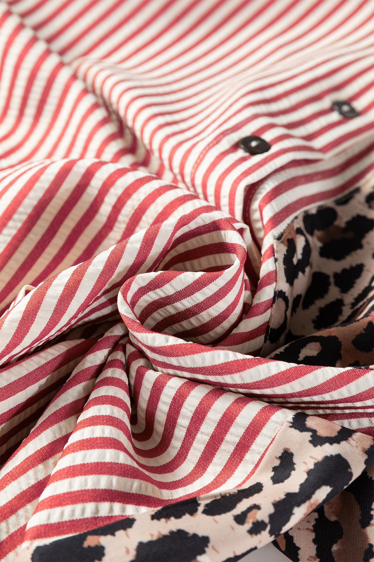 The Blair Leopard Stripe Button Up