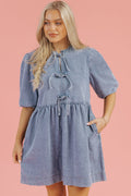 The Layla James Denim Bow Dress