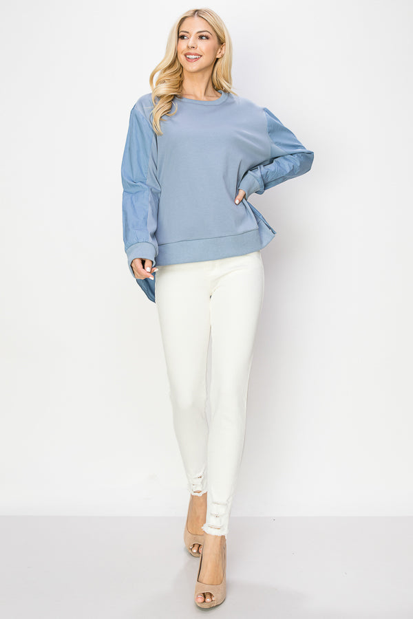 The Blair Jane Mixed Media Tunic Top