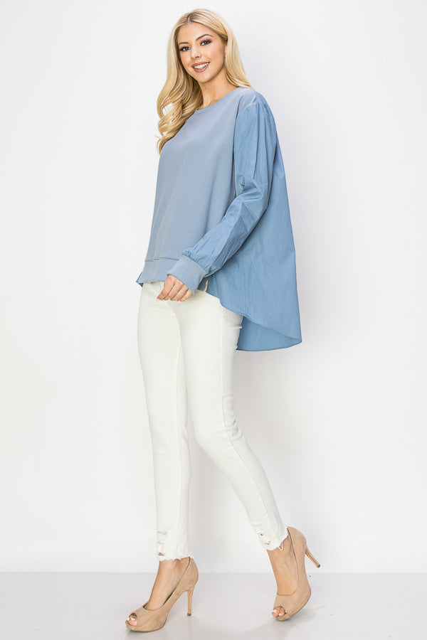 The Blair Jane Mixed Media Tunic Top