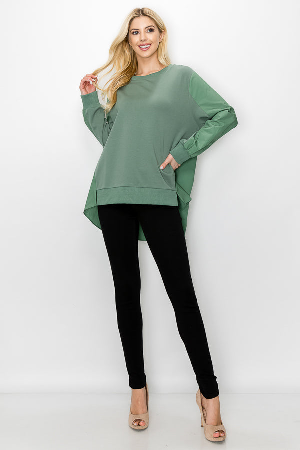 The Blair Jane Mixed Media Tunic Top