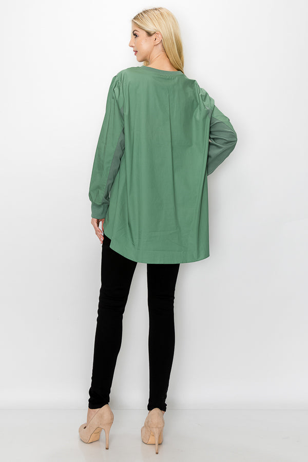 The Blair Jane Mixed Media Tunic Top