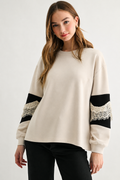 The Brielle Lace Sleeve Knit Top