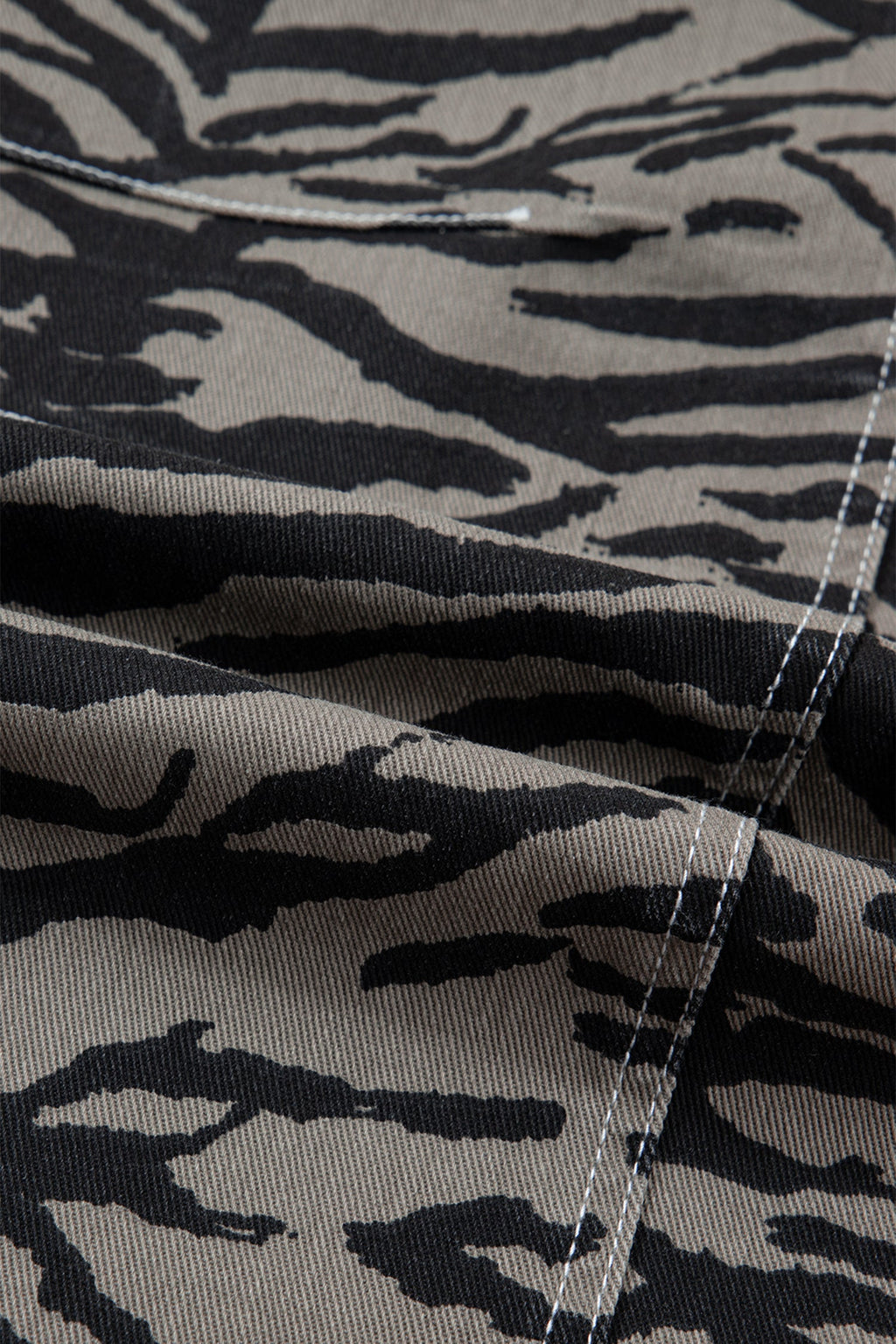 The Zoe Zebra Stripe Denim Wide Barrel Leg Jeans