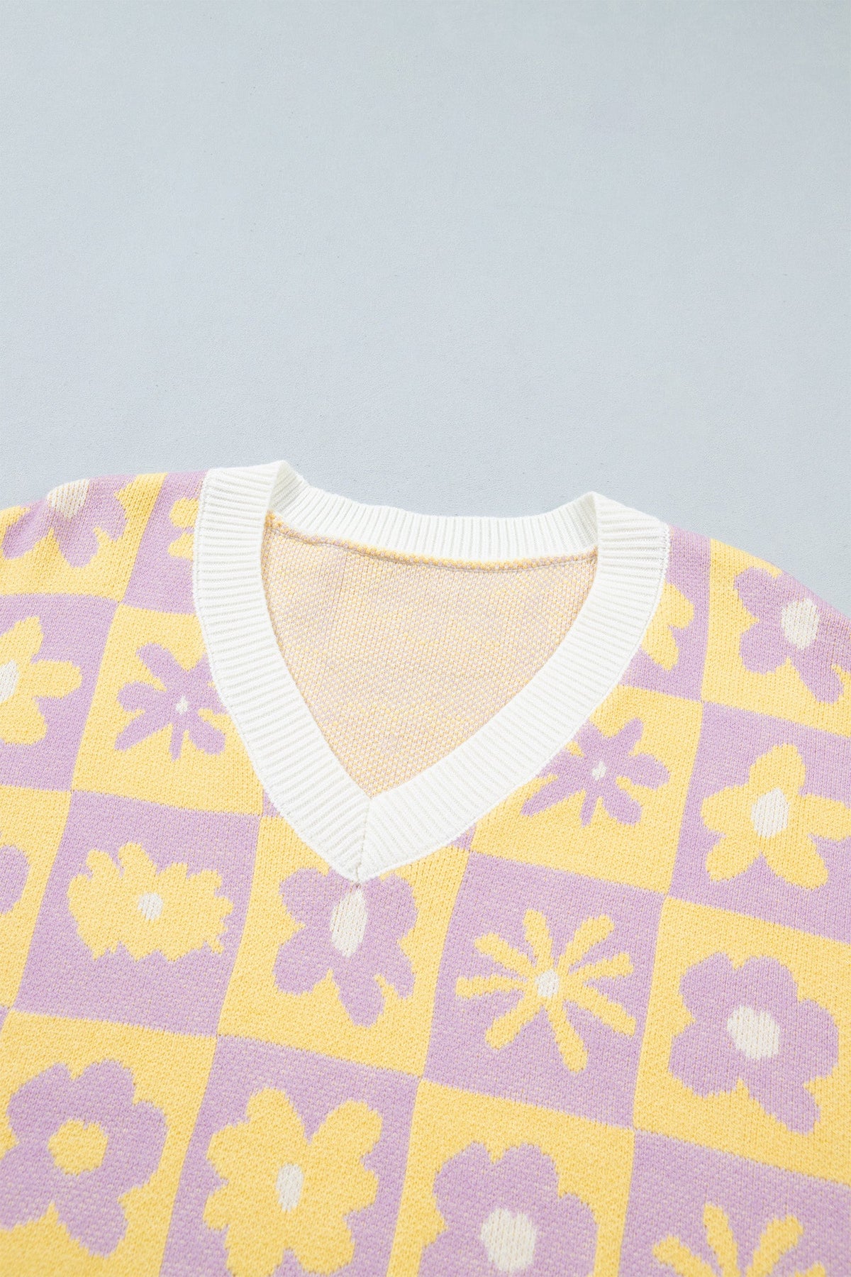 The Marlowe Floral Checker Sweater