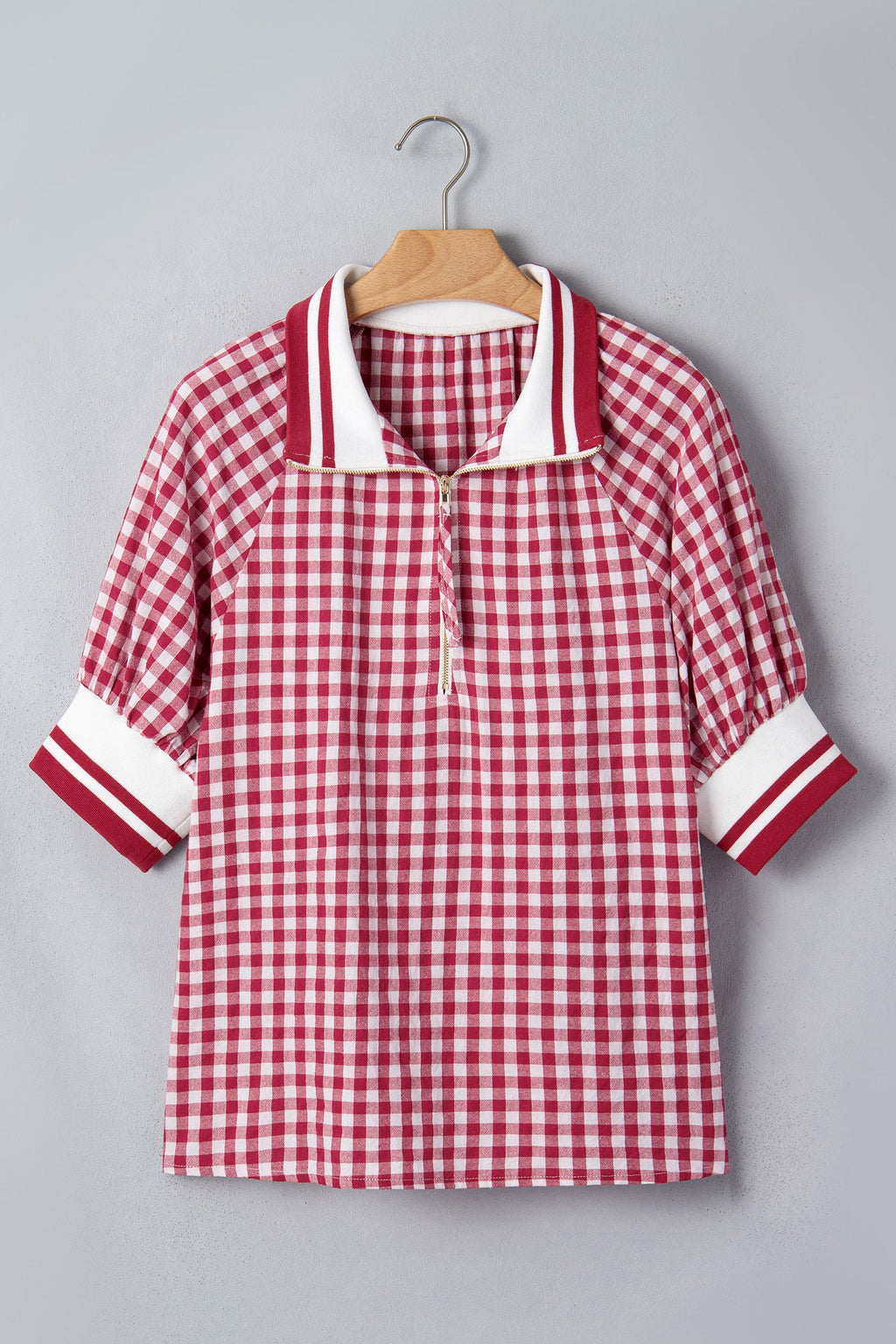 The Gracelyn Gingham Stripe Blouse