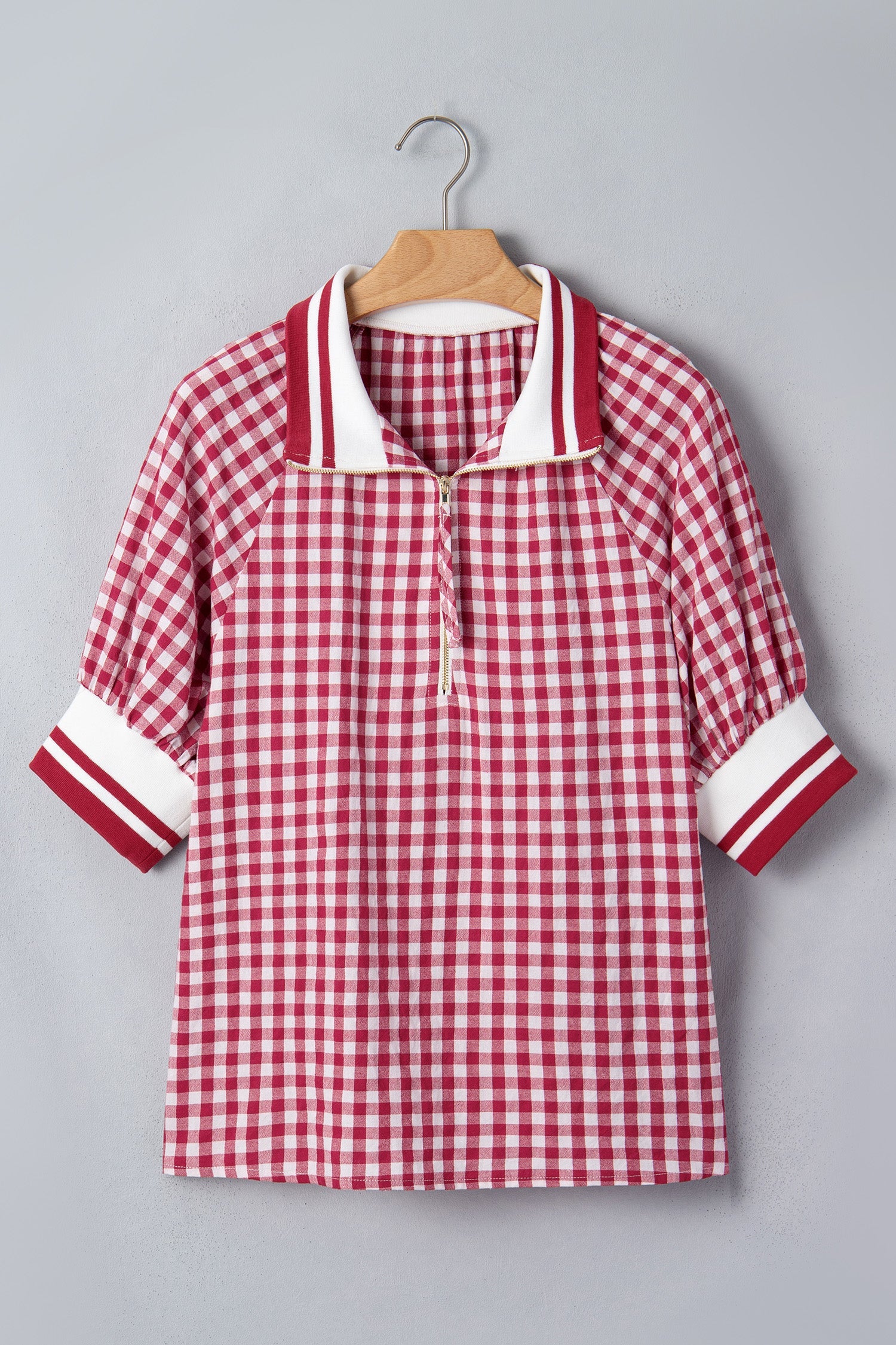 The Gracelyn Gingham Stripe Blouse