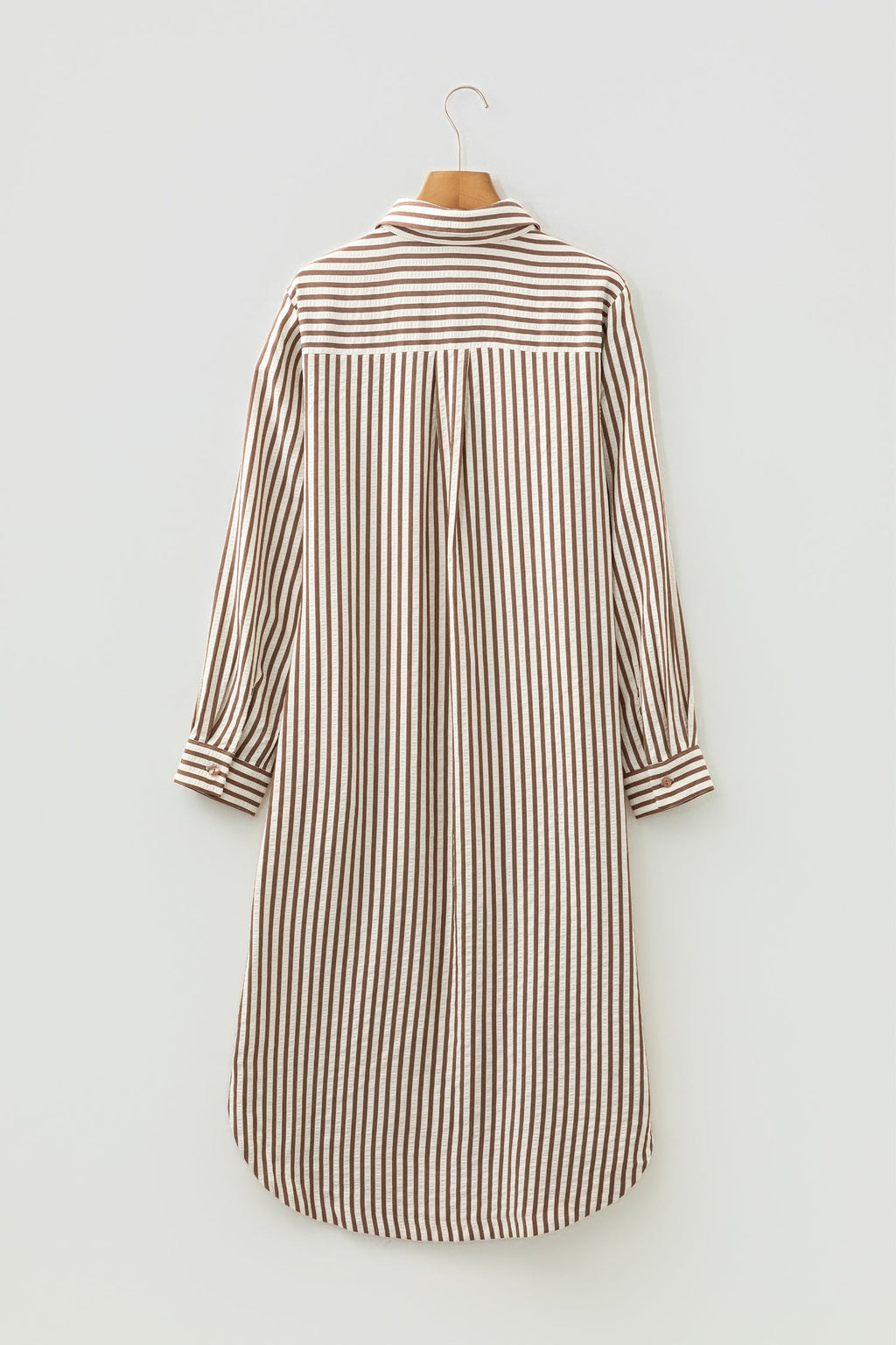 The Lena Stripe Textured  Midi Dress