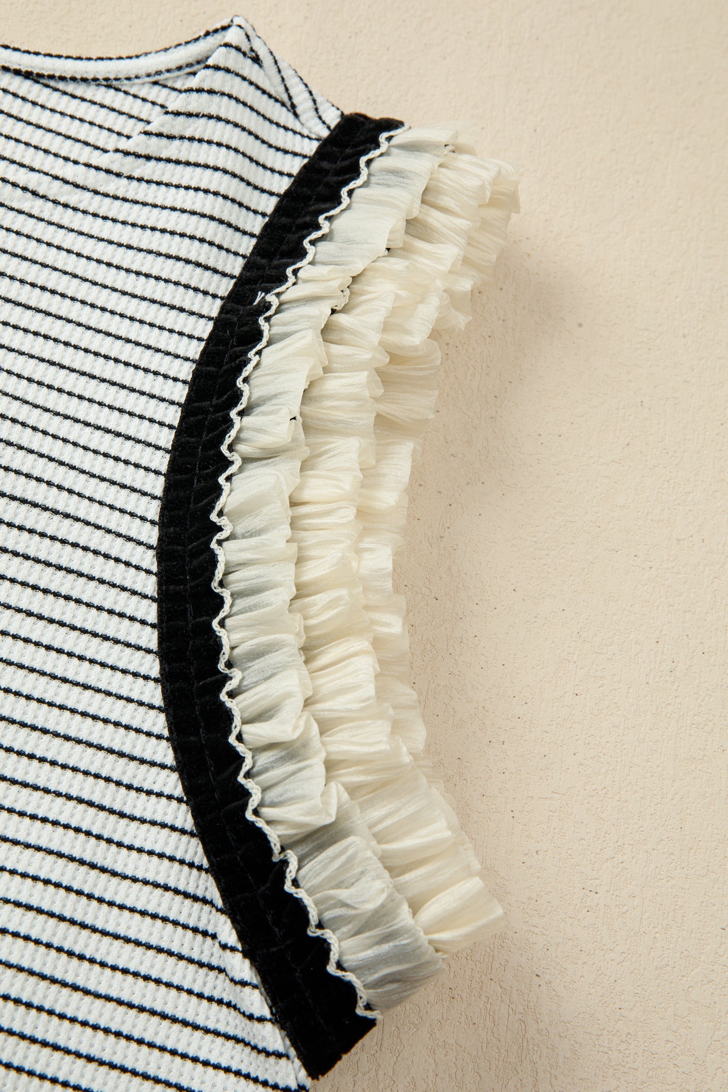 The Leighton Stripe Ruffle Tank Top
