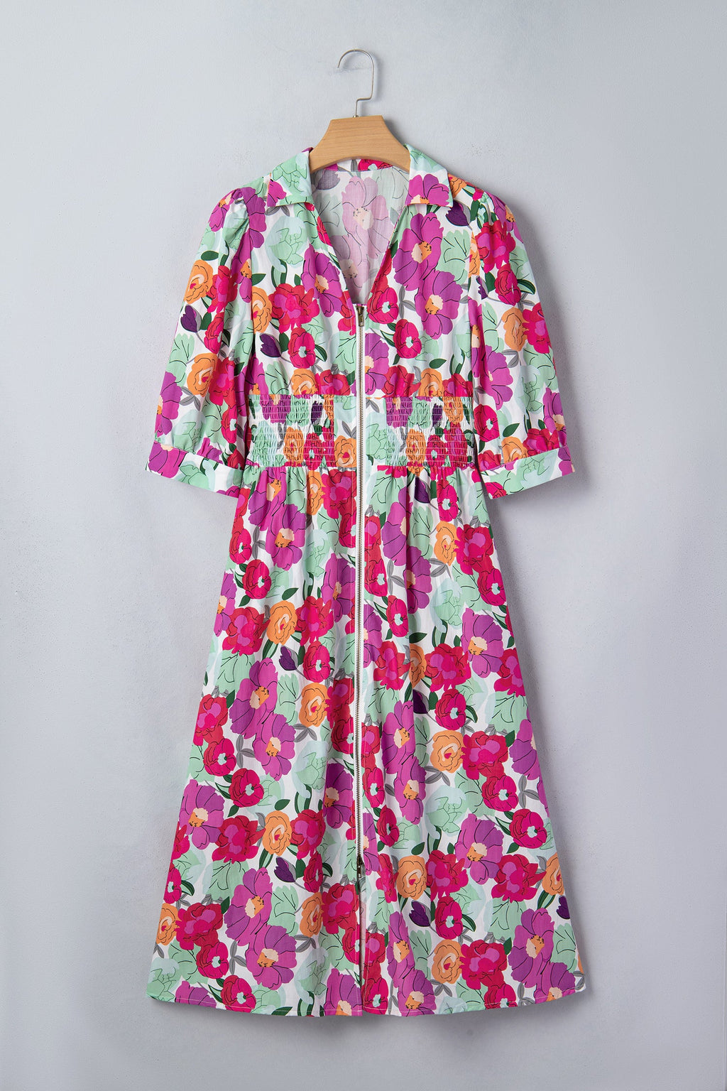 The Lottie Floral Zip-Up Dress