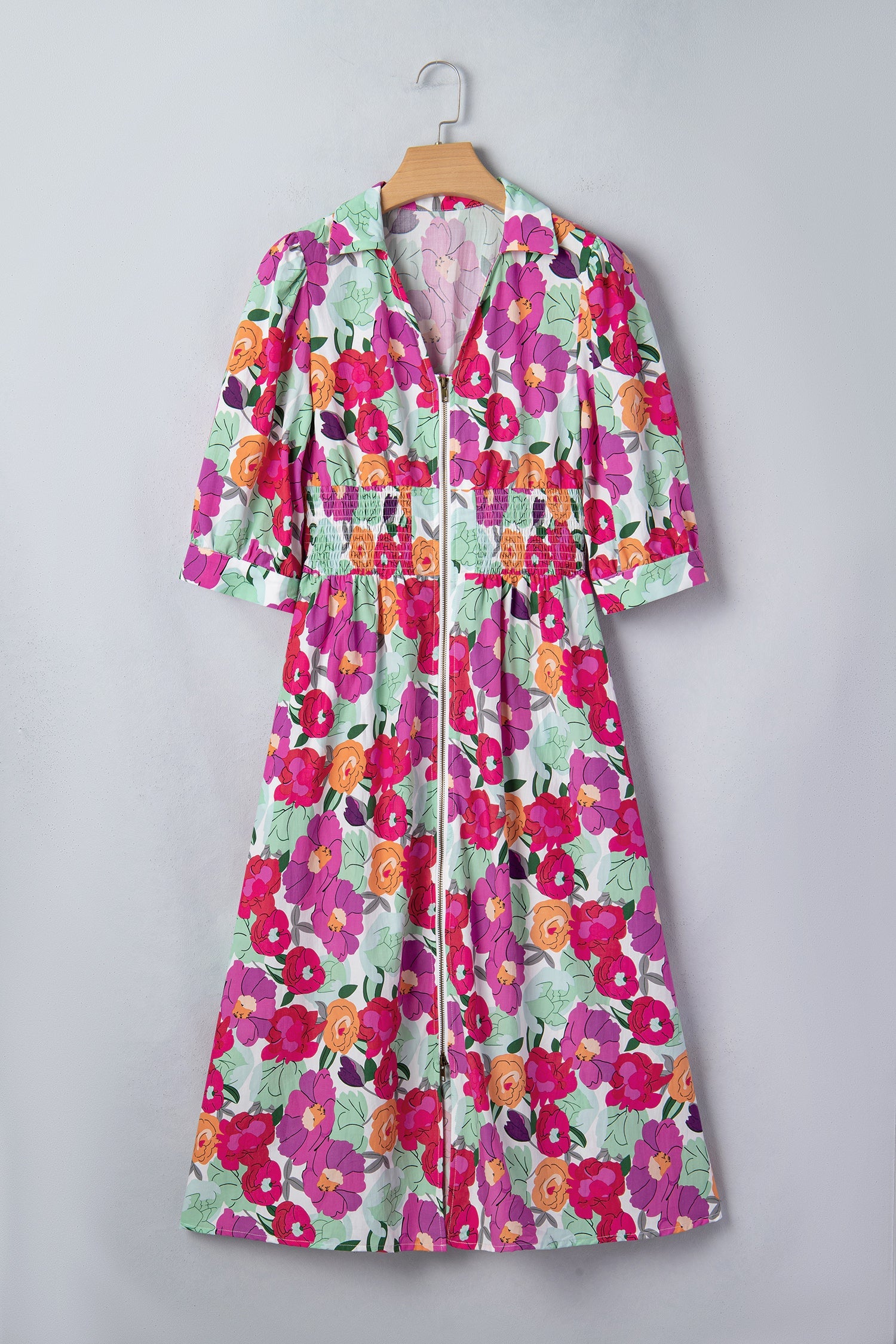 The Lottie Floral Zip-Up Dress