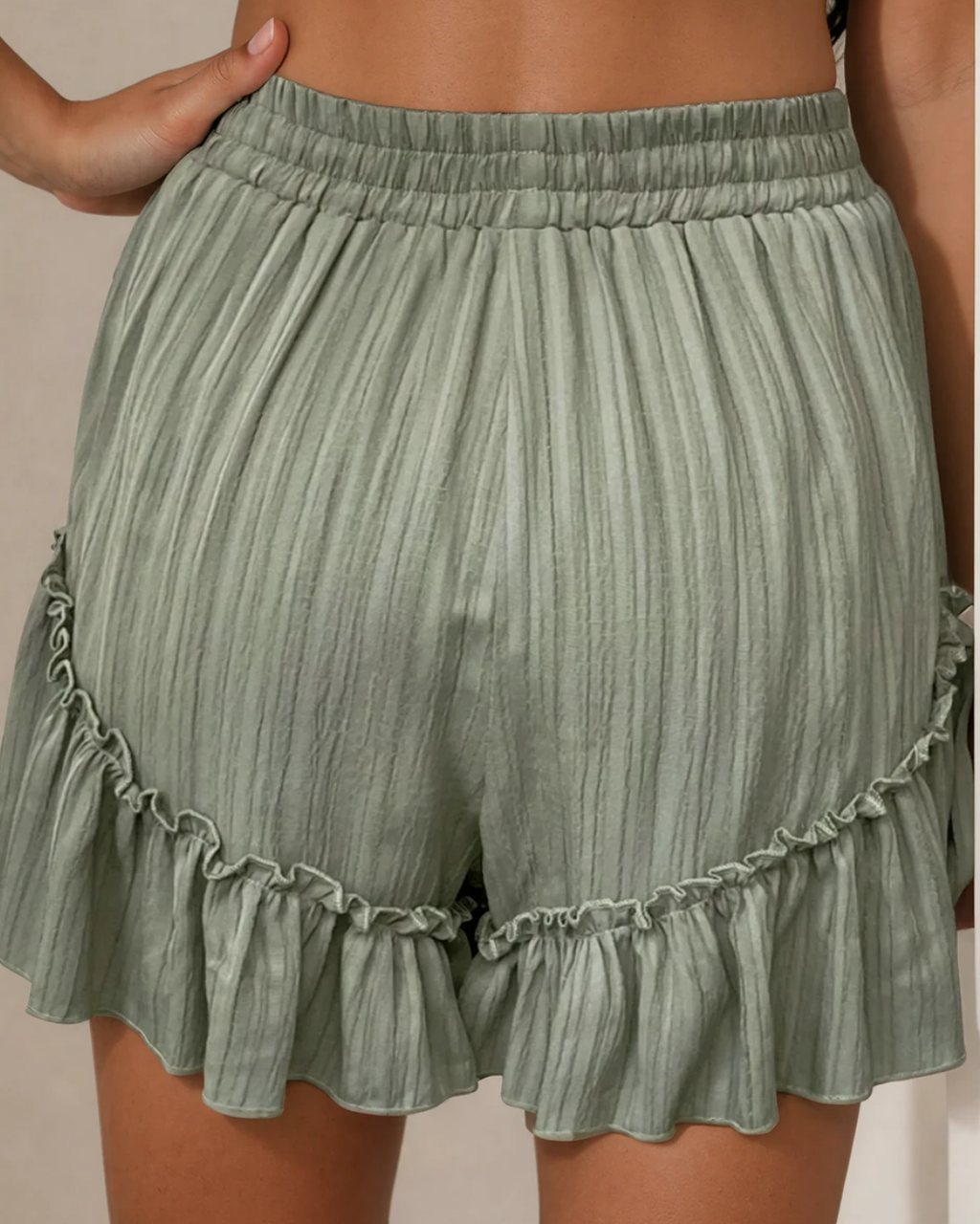 The Dahlia Tie Waist Ruffle  Shorts