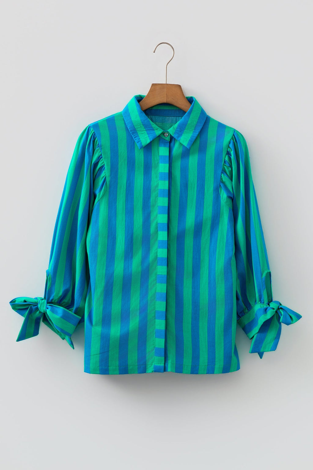 The Stella Stripe Tie Sleeve Blouse