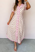 The Floral Scallop Adelynn Trim Maxi Dress