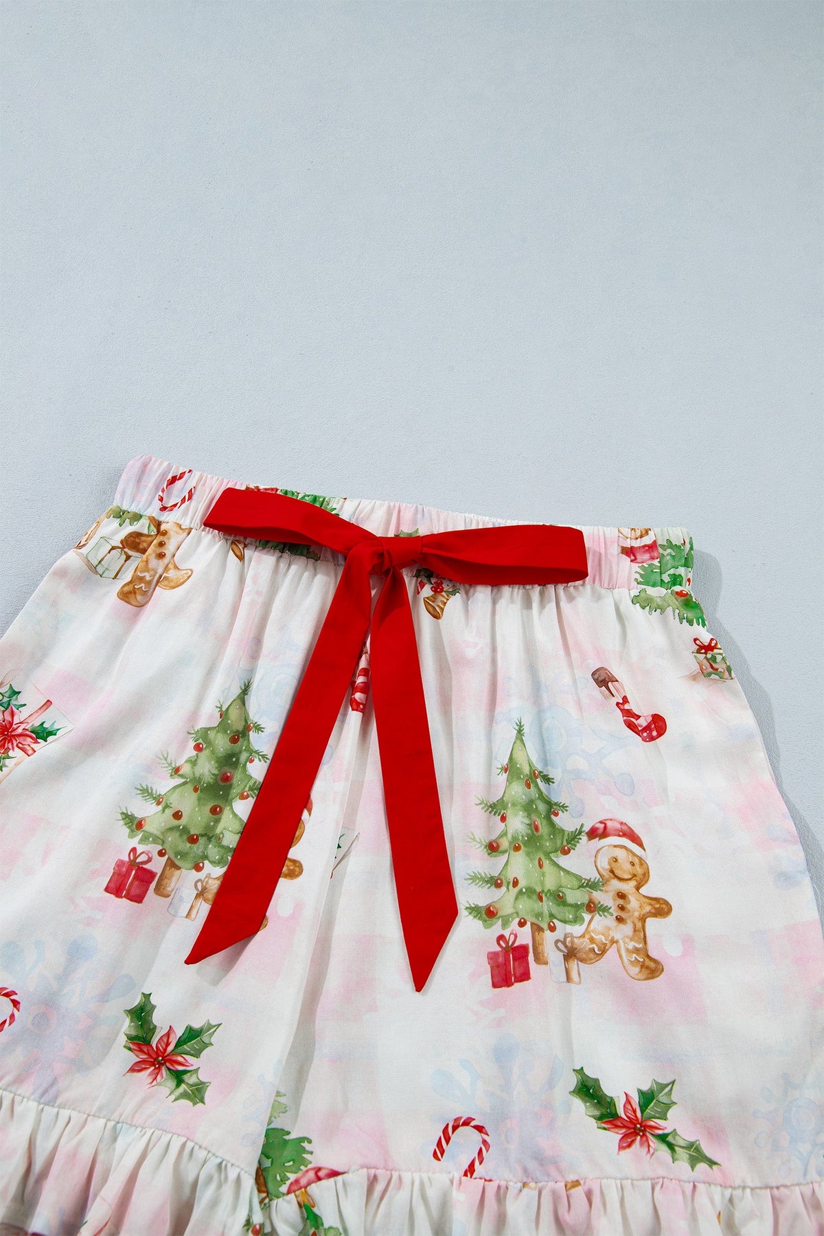 The Christmas Morning Bow Pajama Set