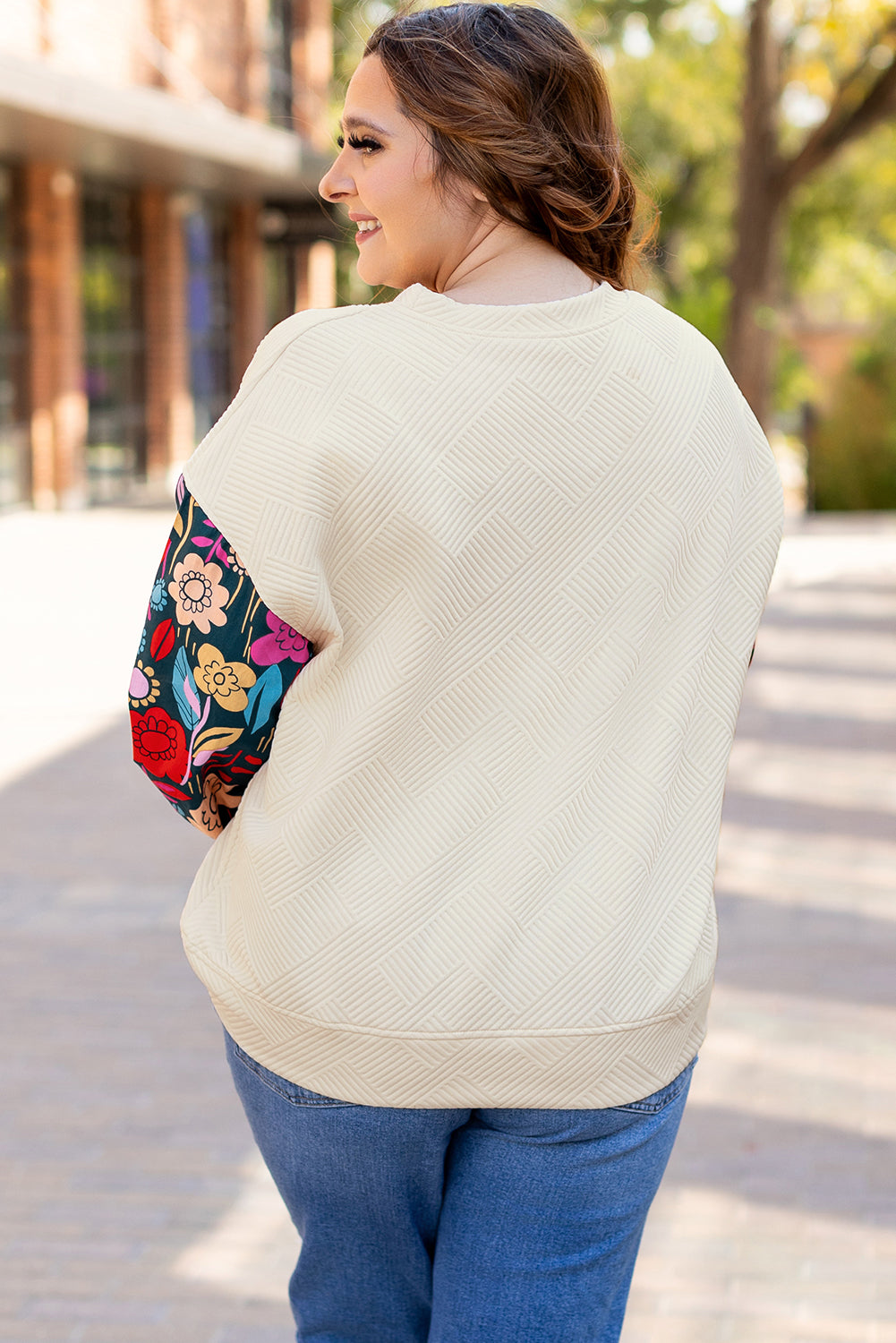 The Zoe Floral Textured Top