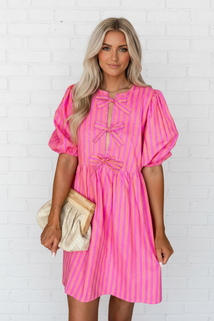 The Rosie Bow Mini Dress