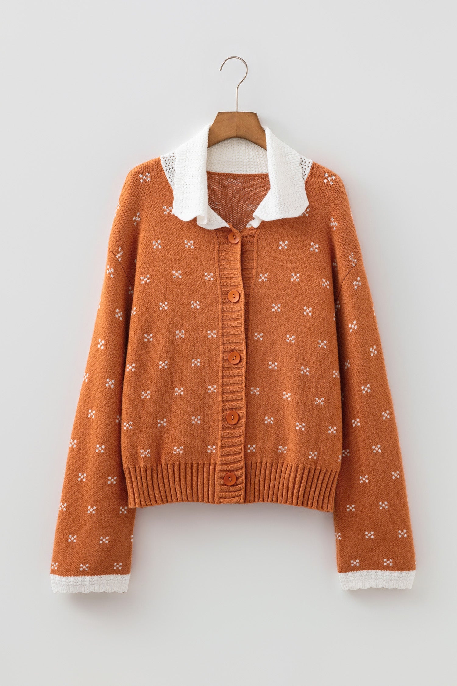 The Autumn rose Colorblock Cardigan