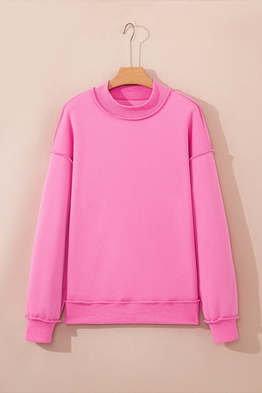 The Kate Rose Solid Reversible Exposed Seam Sweatshirt