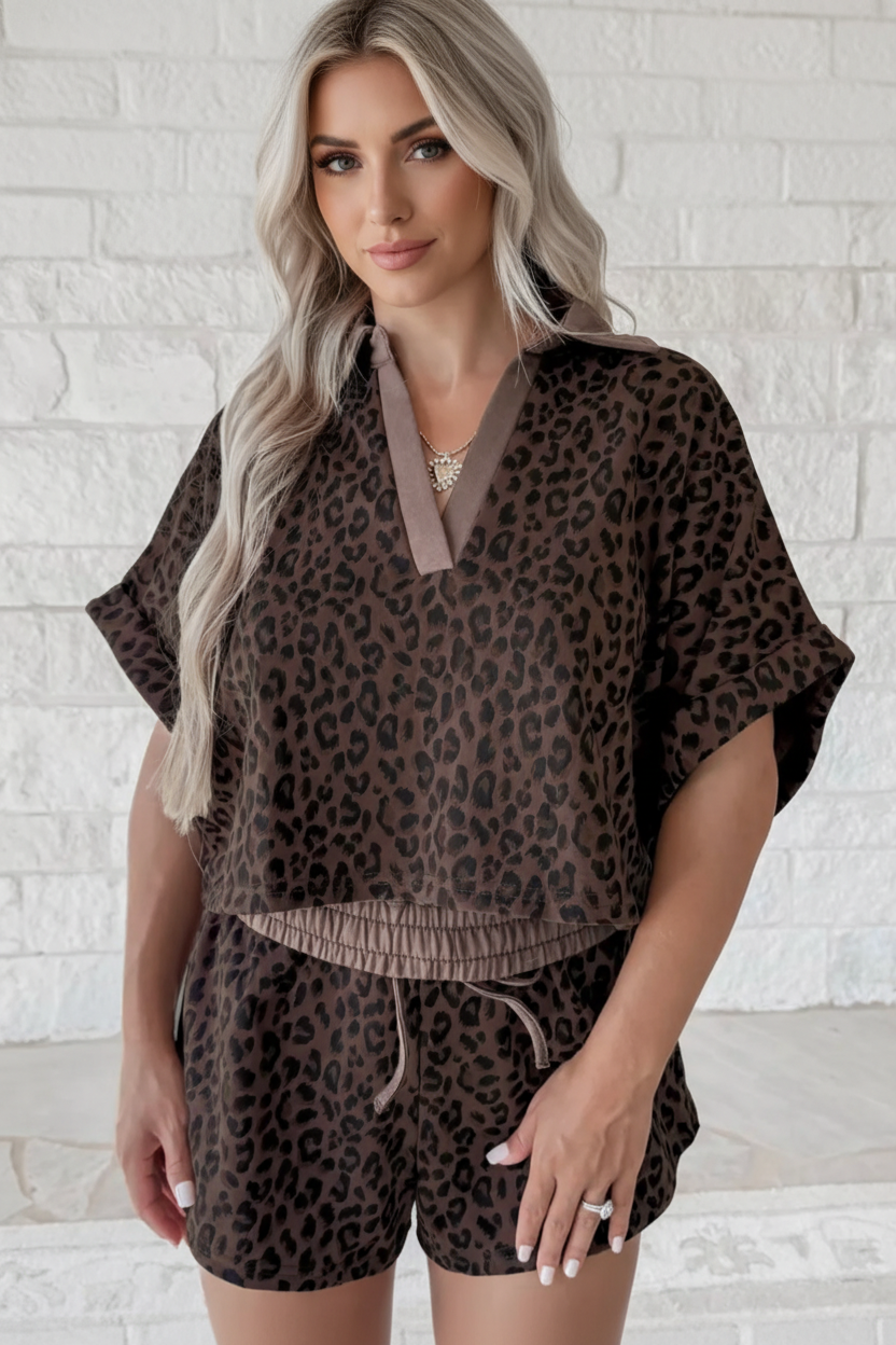 The Lexi Leopard Shorts Set