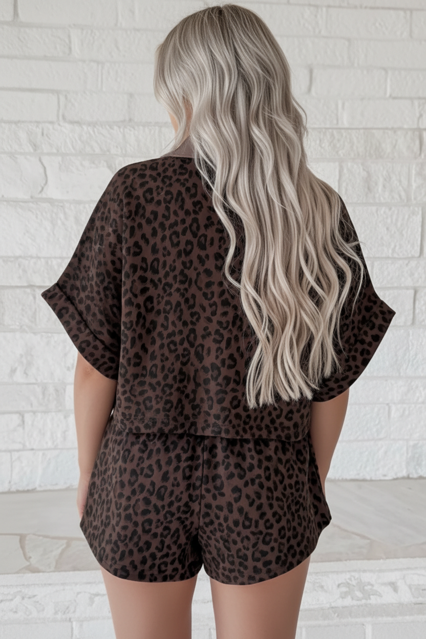 The Lexi Leopard Shorts Set