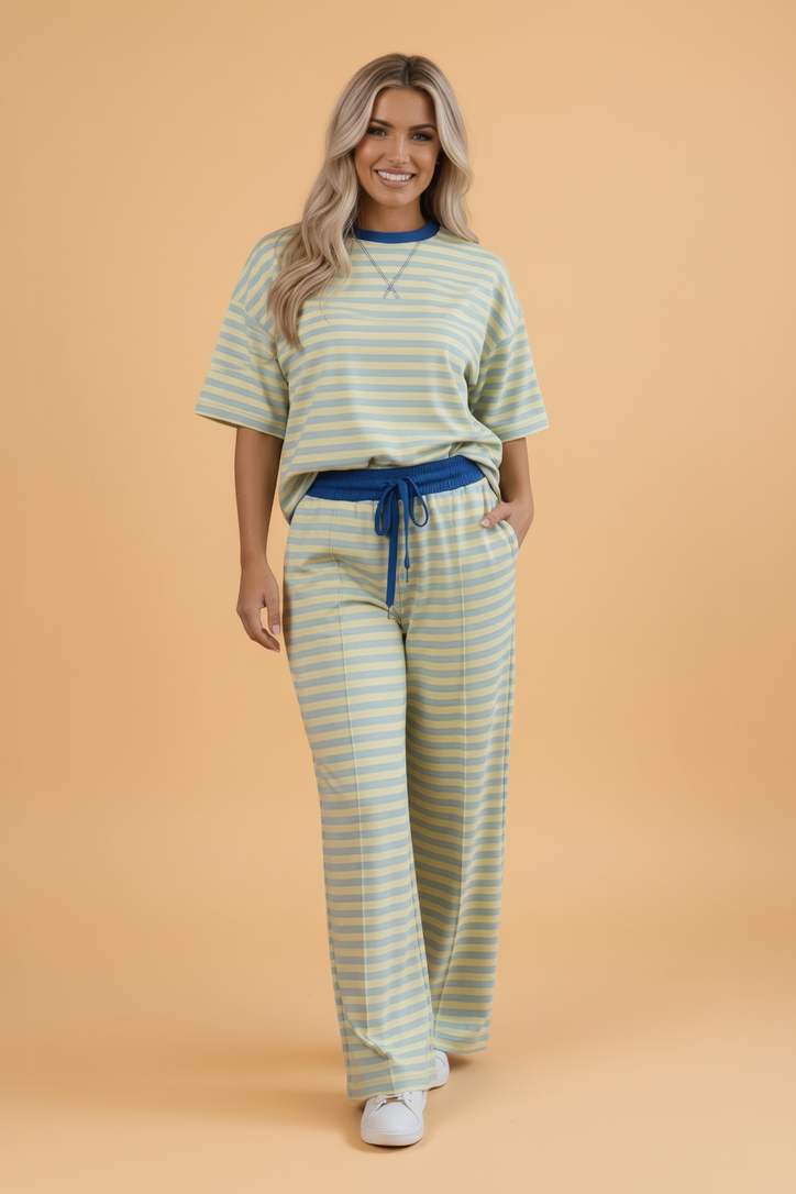 The Mila Stripe Pants Set