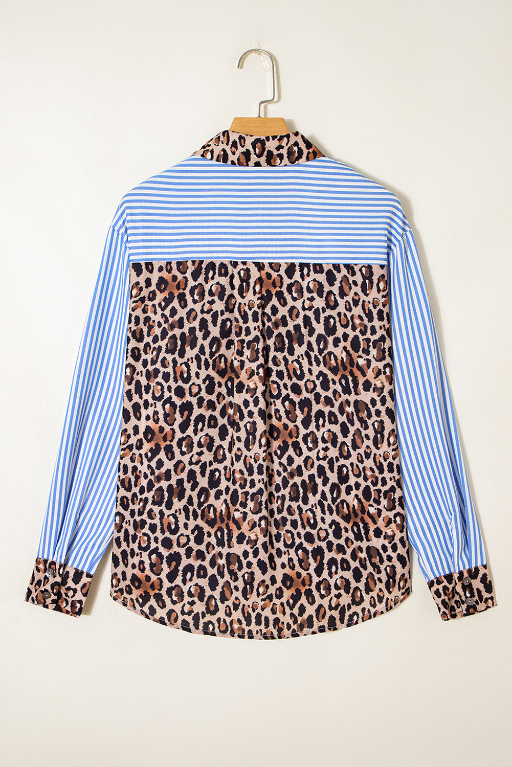 The Blair Leopard Stripe Button Up