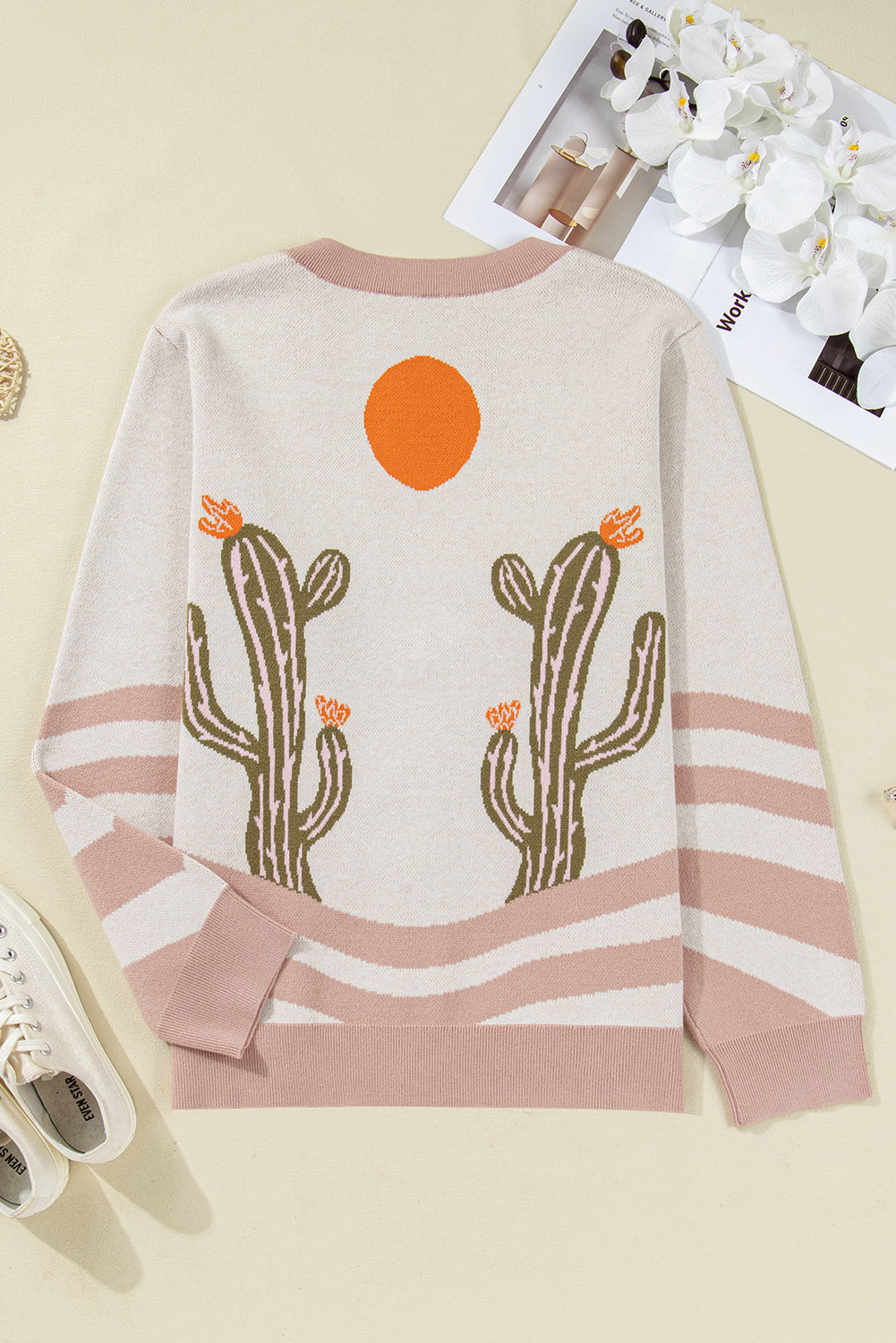 The Willa Western Cactus Cardigan Sweater