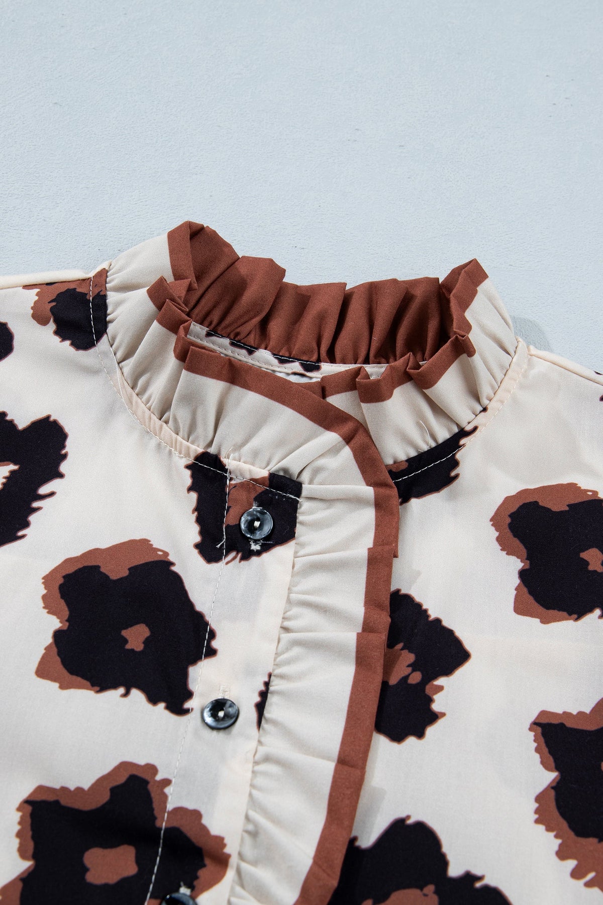 The Lyla Leopard Ruffle Blouse