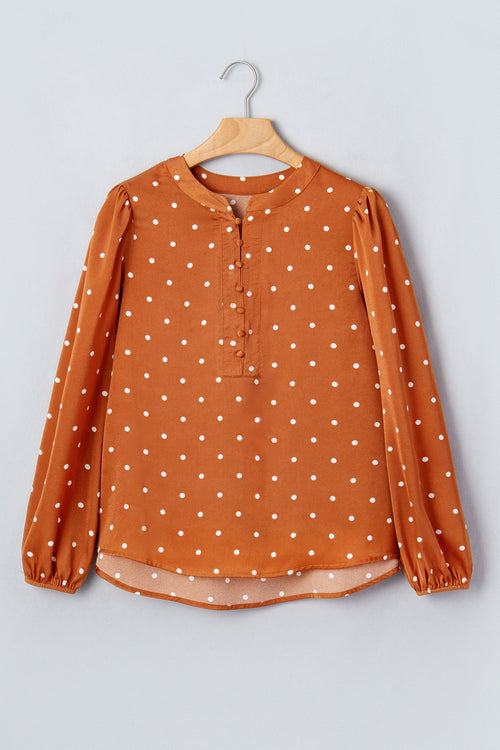 The Autumn Polka Dot Blouse