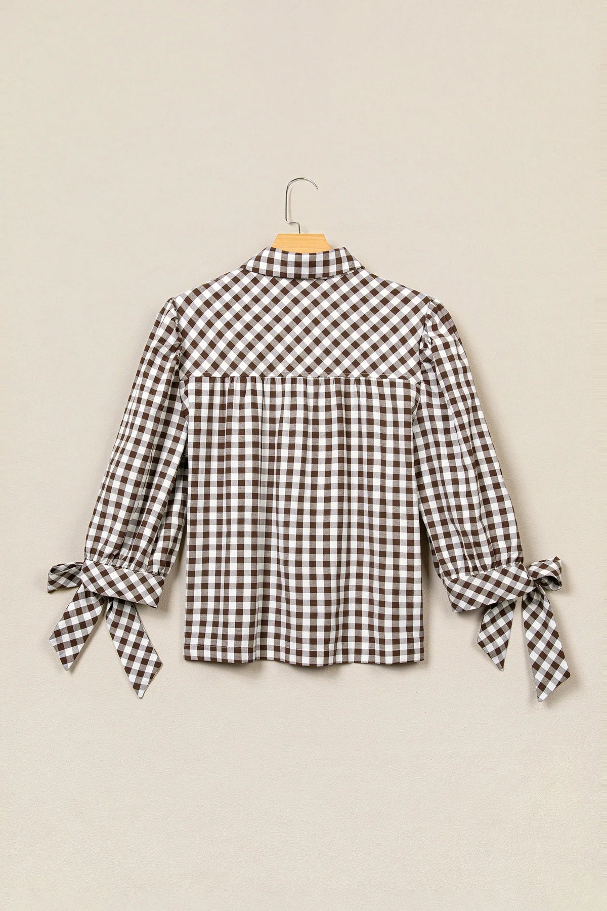 The Georgia Gingham Bow Shirt