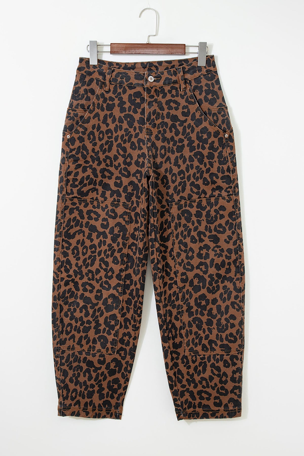 The Olivia Leopard Barrel Jeans