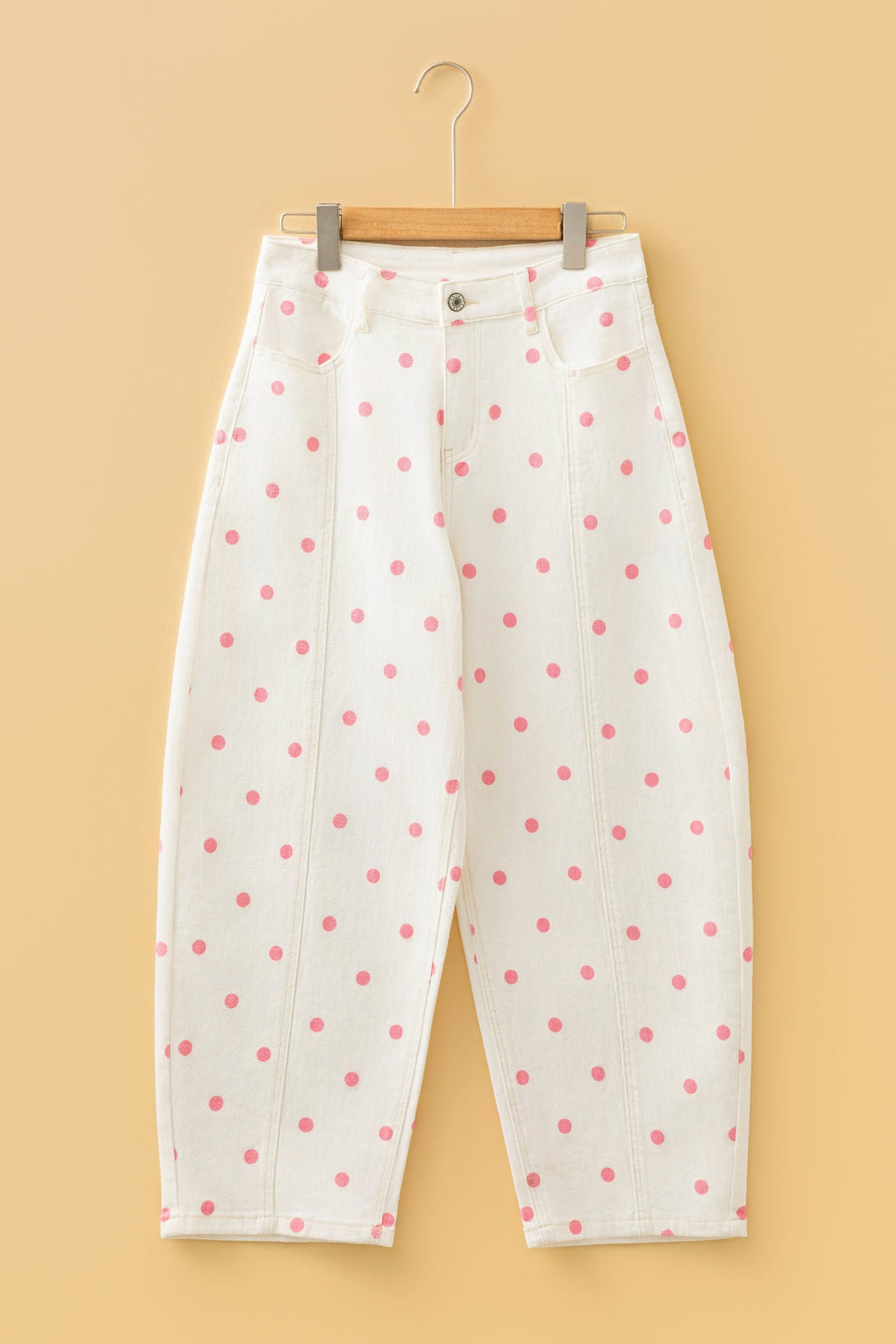 The Paula Polka Dot Ankle Length Jeans