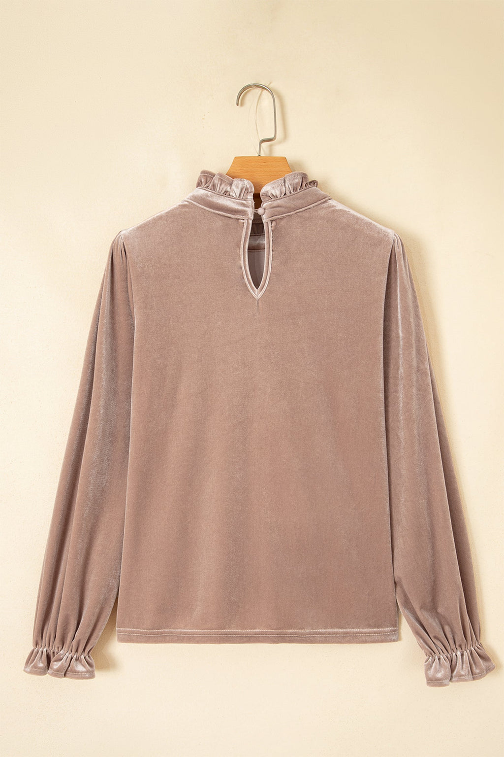The Sloane Velvet Ruffle Top