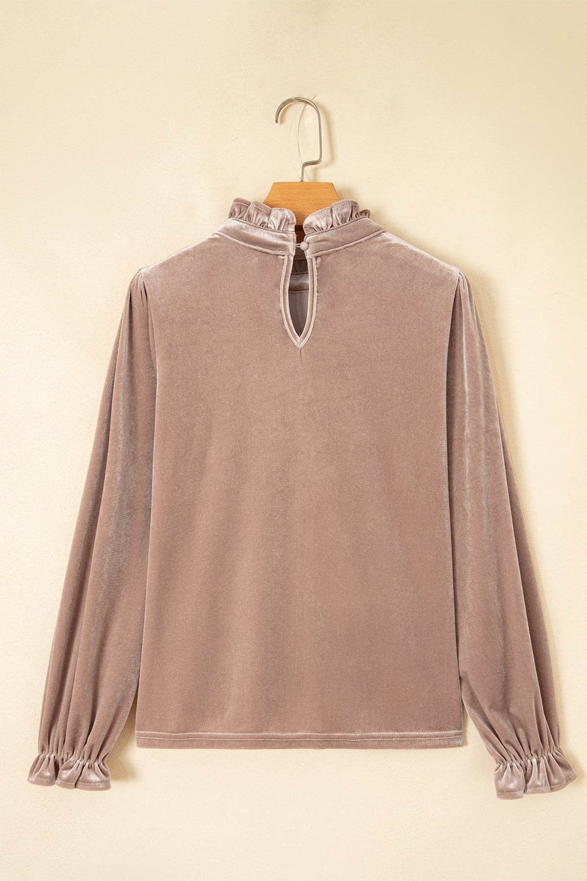The Sloane Velvet Ruffle Top