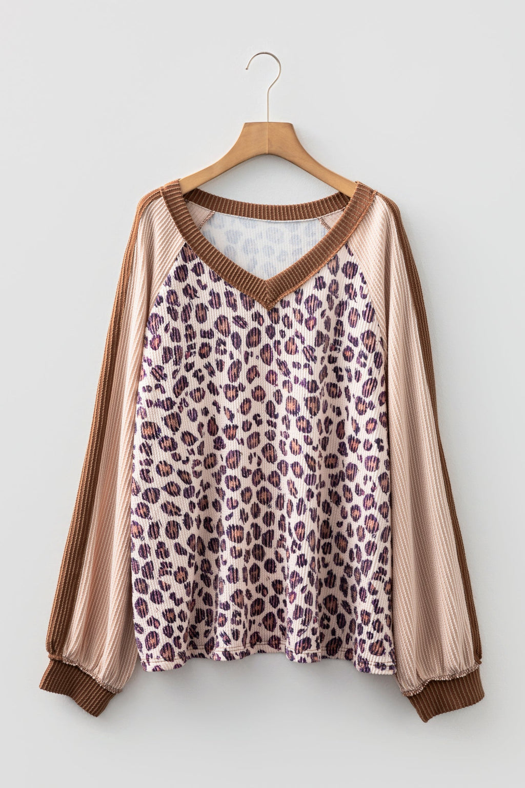 The Hazel Leopard Colorblock Top