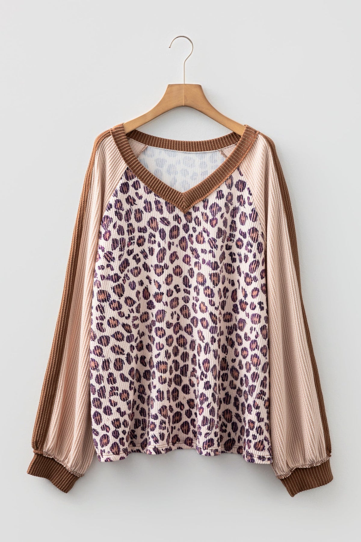 The Hazel Leopard Colorblock Top