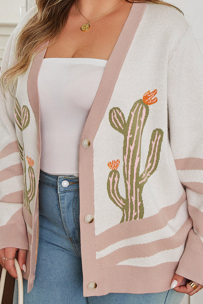 The Willa Western Cactus Cardigan Sweater