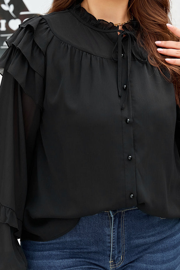 The Mila Ruffle Chiffon Shirt