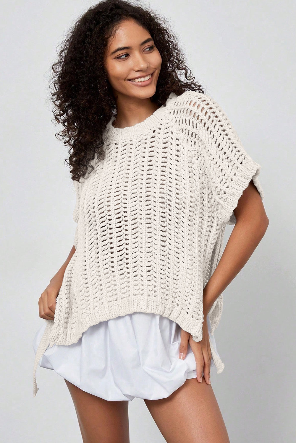 The Brynlee Crochet Bow Tie Sweater