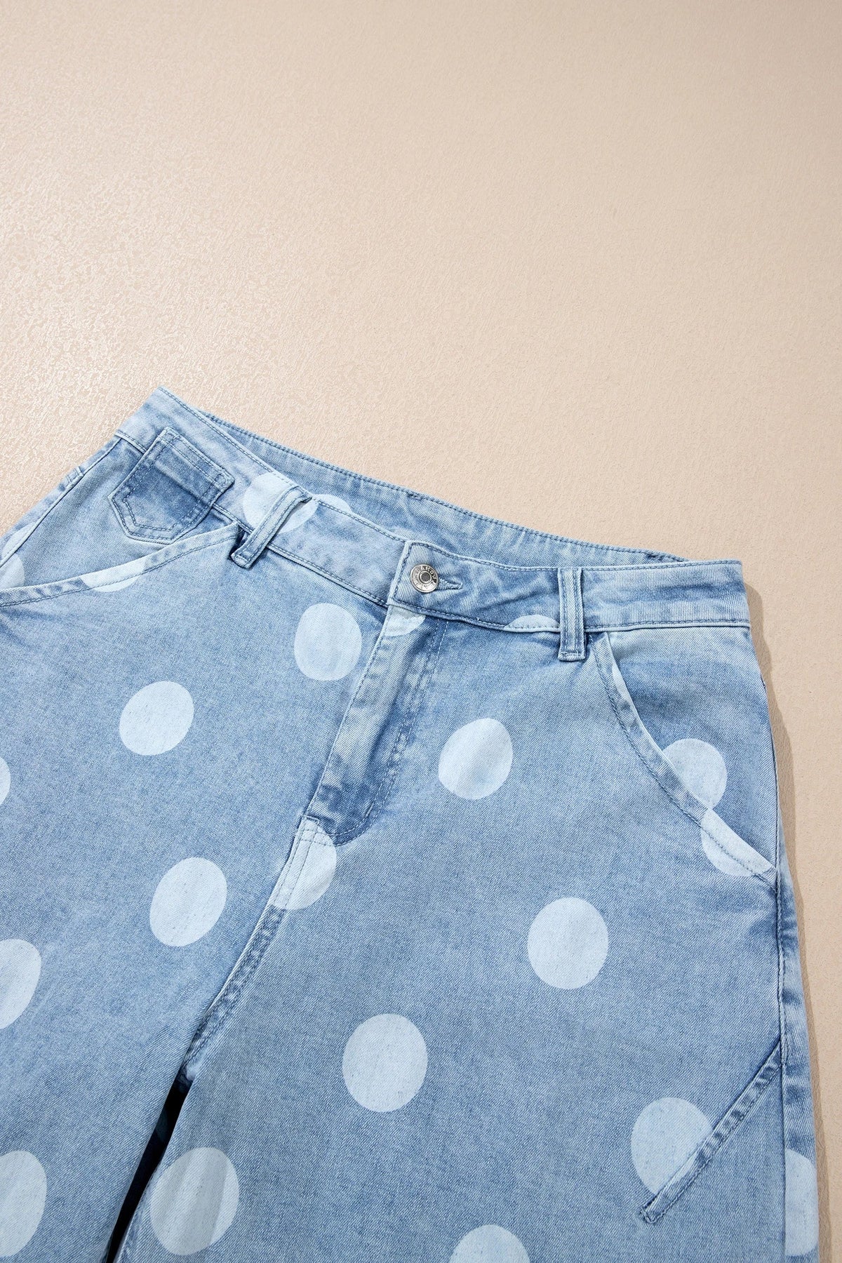 The Haisley Polka Dot Wide Leg Jeans