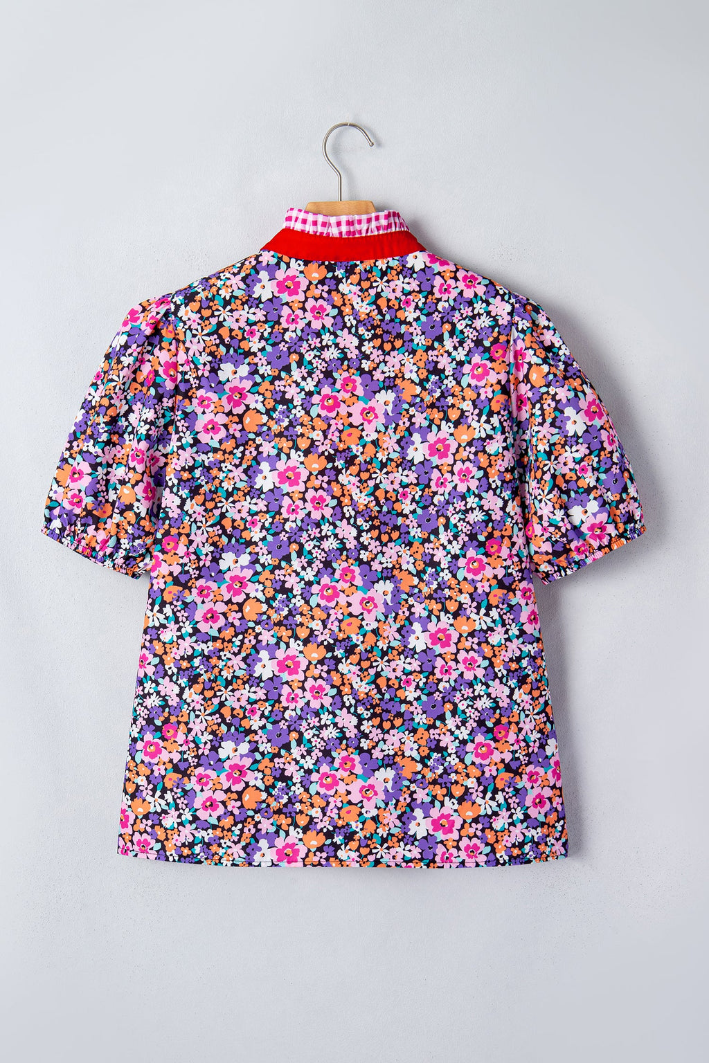 The Madeline Floral Gingham Blouse